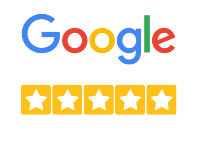 5 stars rating on Google