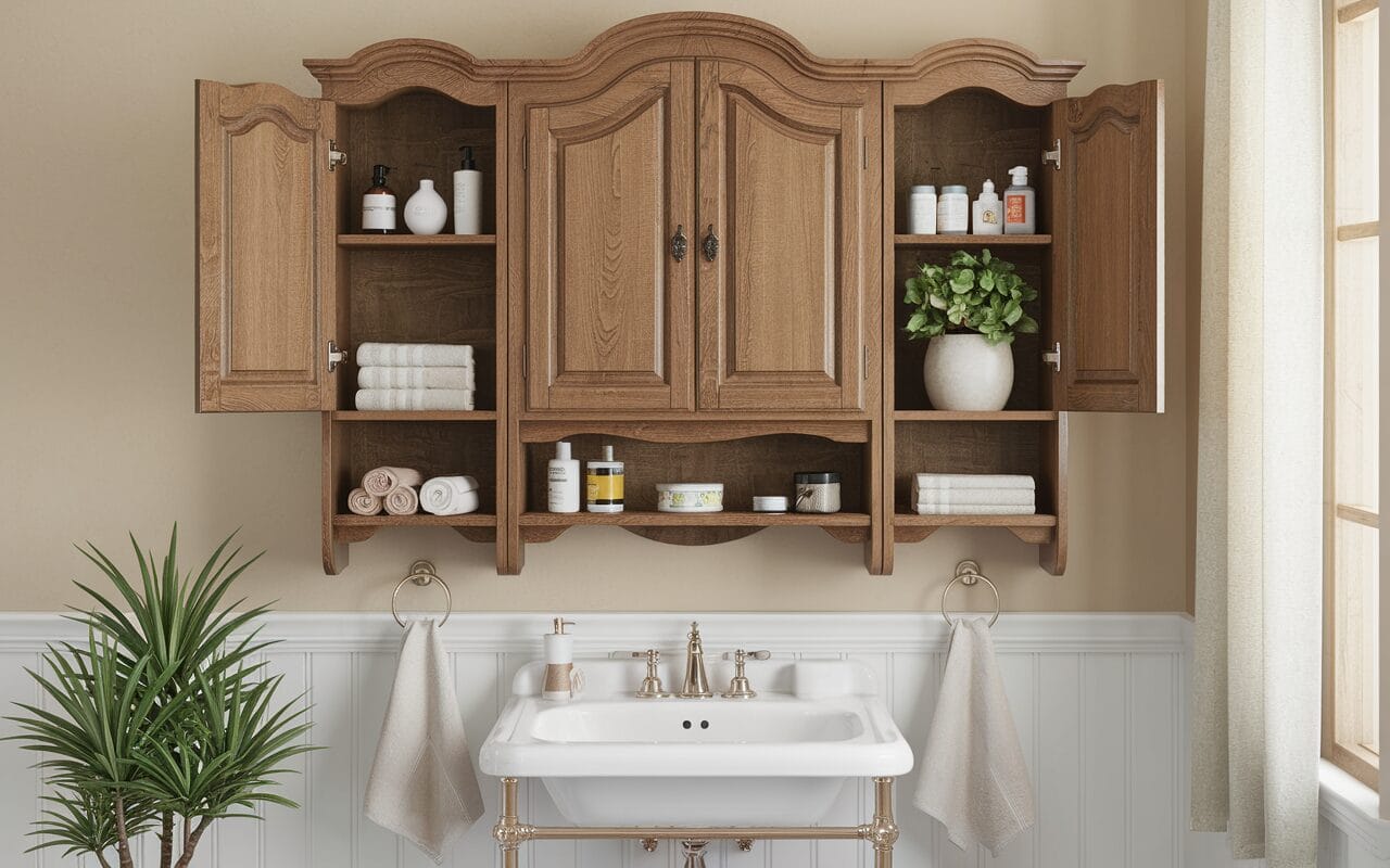 how to repurpose kitchen cabinets into bathroom storage